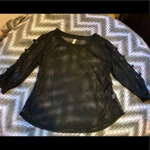 Black Mesh Top